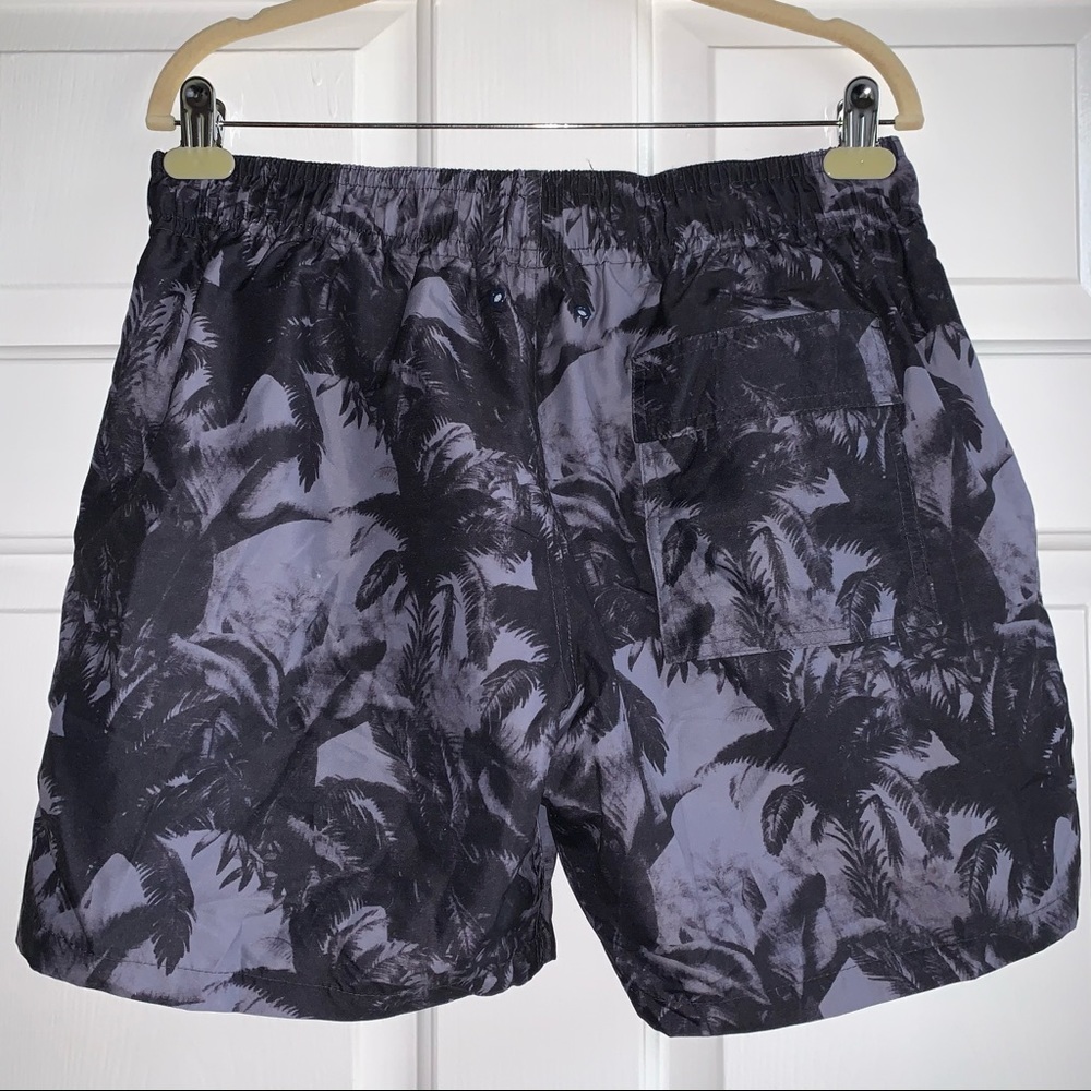 Slate & Stone Black Cabo Printed Swim Trunks Sz L
